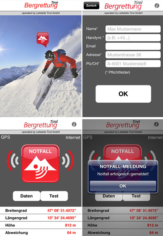 Notfall App Der Bergrettung